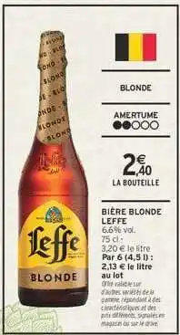 Intermarché Bière Blonde Leffe offre