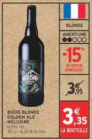 Intermarché BIÈRE BLONDE GOLDEN ALE MÉLUSINE offre