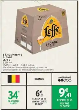 Intermarché BIÈRE D'ABBAYE BLONDE LEFFE offre