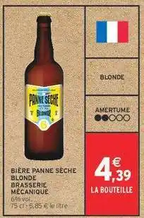 Intermarché BIÈRE PANNE SÈCHE BLONDE offre