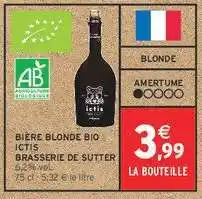 Intermarché BIÈRE BLONDE BIO ICTIS offre