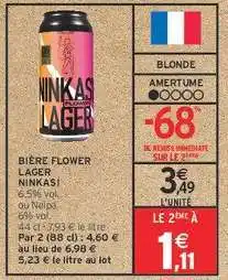Intermarché BIÈRE FLOWER LAGER NINKASI offre