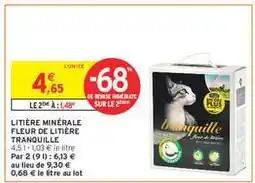 Intermarché Litière Minérale Fleur de Litière Tranquille offre