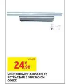 Intermarché Moustiquaire Ajustable/Retractable 100x160 cm Cogex offre