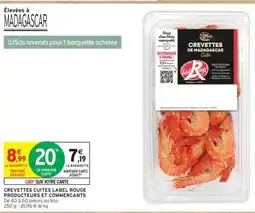 Intermarché CREVETTES CUITES LABEL ROUGE PRODUCTEURS ET COMMERCANTS offre