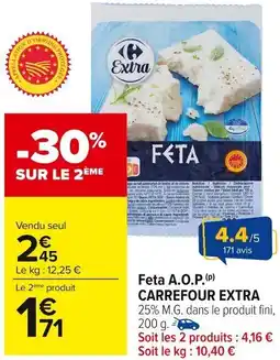 Carrefour Market Feta A.O.P. CARREFOUR EXTRA offre
