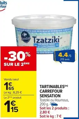 Carrefour Market Tartinables carrefour sensation offre