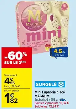 Carrefour Market Mini euphoria glacé magnum offre