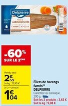 Carrefour Market Filets de harengs fumés DELPIERRE offre