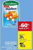 Carrefour Market Surimi moelleux fleury michon offre