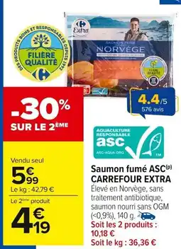 Carrefour Market Saumon fumé asc carrefour extra offre