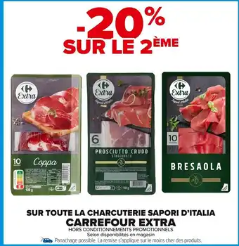 Carrefour Market Sur toute la charcuterie sapori d'italia carrefour extra offre