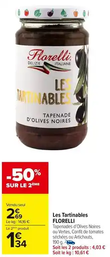 Carrefour Market Les tartinables florelli offre