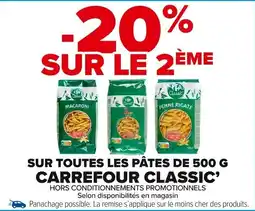 Carrefour Market Sur toutes les pâtes de arrefour classic offre