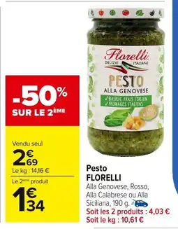 Carrefour Market Pesto florelli offre