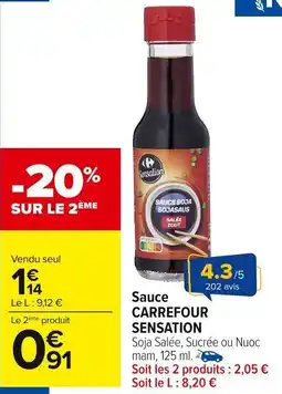 Carrefour Market Sauce carrefour sensation offre