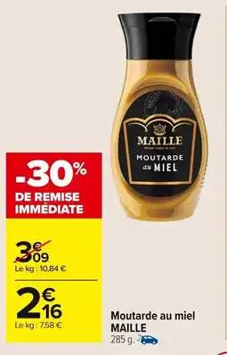 Carrefour Market Moutarde au miel maille offre