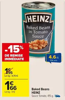 Carrefour Market Baked beans heinz offre