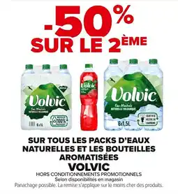Carrefour Market Sur tous les packs d'eaux naturelles et les bouteilles aromatisées volvic offre