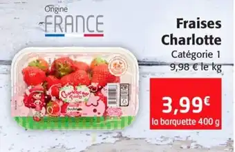 Colruyt Fraises Charlotte offre