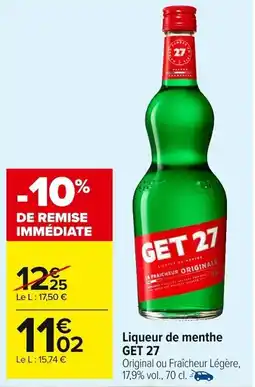Carrefour Market Liqueur de menthe get 27 offre
