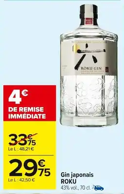 Carrefour Market Gin japonais roku offre