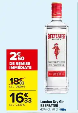 Carrefour Market London dry gin beefeater offre