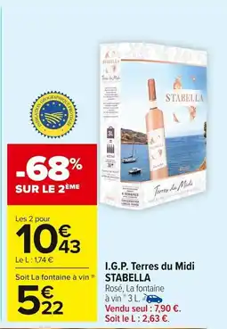 Carrefour Market I.g.p. terres du midi stabella offre