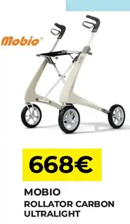 Pharmacie Lafayette MOBIO Rollator carbon ultralight offre