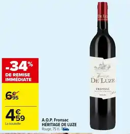 Carrefour Market A.o.p. fronsac héritage de luze offre