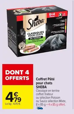 Carrefour Market Coffret pâté pour chats sheba offre