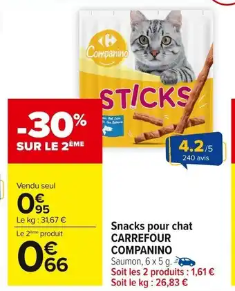 Carrefour Market Snacks pour chat carrefour companino offre