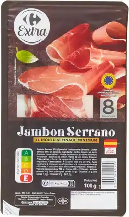 Carrefour Market CARREFOUR EXTRA Charcuterie espagnole tranchée offre