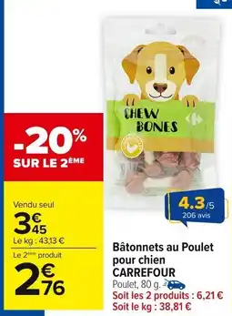 Carrefour Market Bâtonnets au poulet pour chien carrefour offre