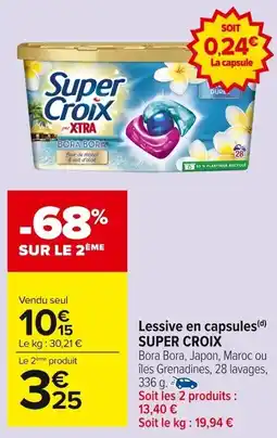 Carrefour Market Lessive en capsules super croix offre