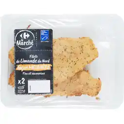 Carrefour 2 filets de limande du Nord façon meunière CARREFOUR Le Marché MSC offre