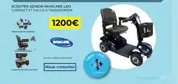 Pharmacie Lafayette Scooter senior invacare leo compact et facile a transporter offre