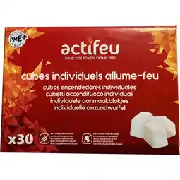 Carrefour ACTIFEU Cubes individuels allume-feu offre