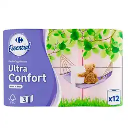 Carrefour CARREFOUR ESSENTIAL Papier hygiénique Ultra Confort offre