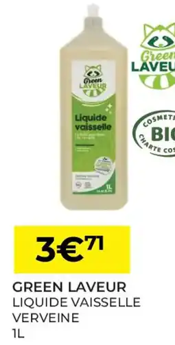 Pharmacie Lafayette GREEN LAVEUR Liquide vaisselle verveine offre