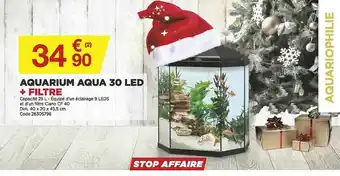 Bricomarché Aquarium Aqua 30 Led + Filtre offre