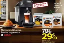 Carrefour Market Machine multi-boissons tassimo happy noire offre