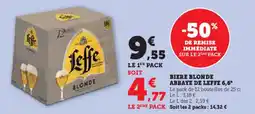 Super U Biere blonde abbaye de leffe 6,6° offre