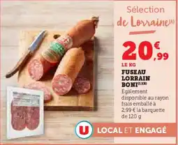Super U Fuseau lorrain boni offre