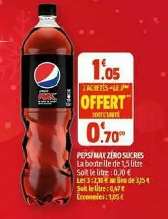 Coccimarket Pepsi Max Zéro Sucres offre