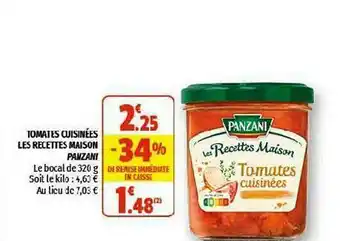 Coccimarket Tomates Cuisinées Les Recettes Maison Panzani offre
