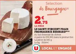 Super U Le saint-vincent frais fromagerie bernard offre