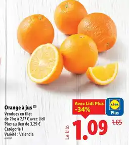 Lidl Orange à jus offre