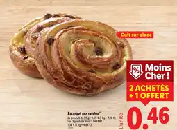 Lidl Escargot aux raisins offre