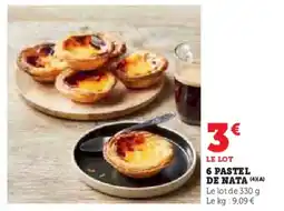 Super U 6 pastel de nata offre